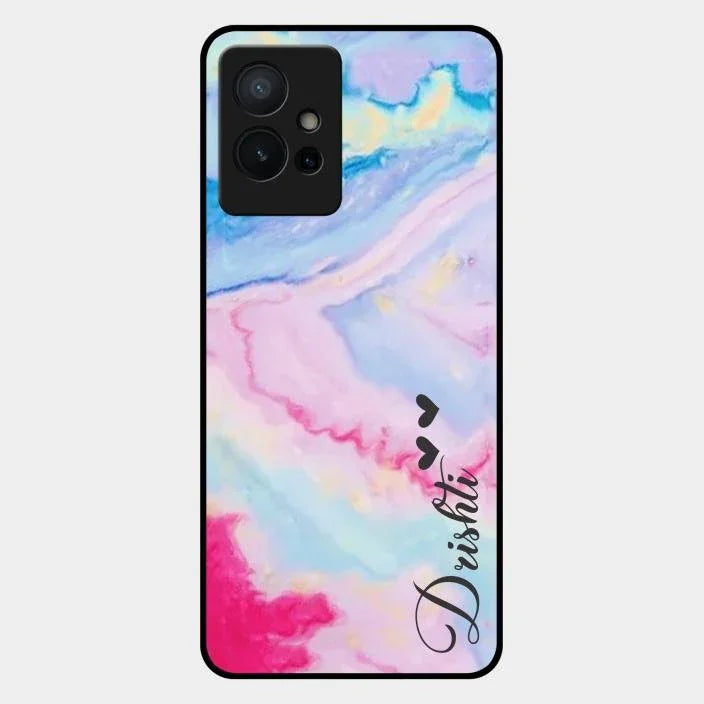 Customized Rainbow Glossy Metal Case Cover For iQOO Z6 5G