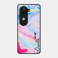 Customized Rainbow Glossy Metal Case Cover For iQOO Z9S 5G