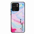 Customized Rainbow Glossy Metal Case Cover For Motorola Edge 40