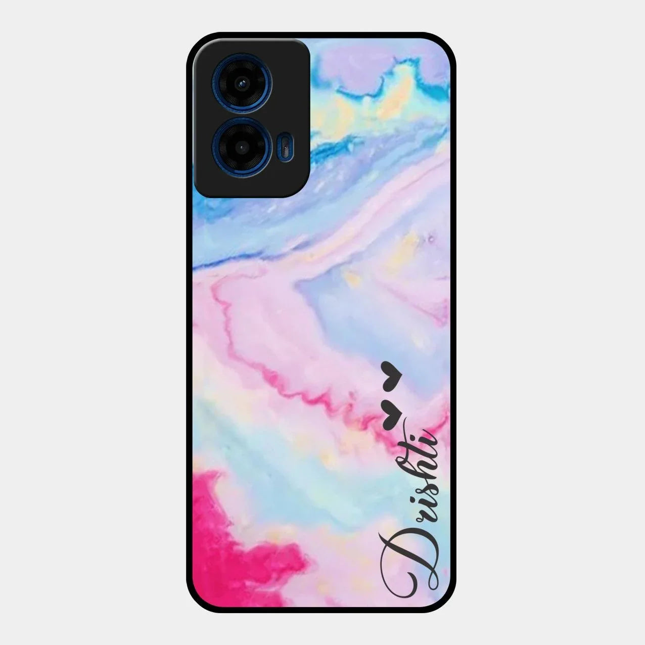 Customized Rainbow Glossy Metal Case Cover For Motorola G45 5G