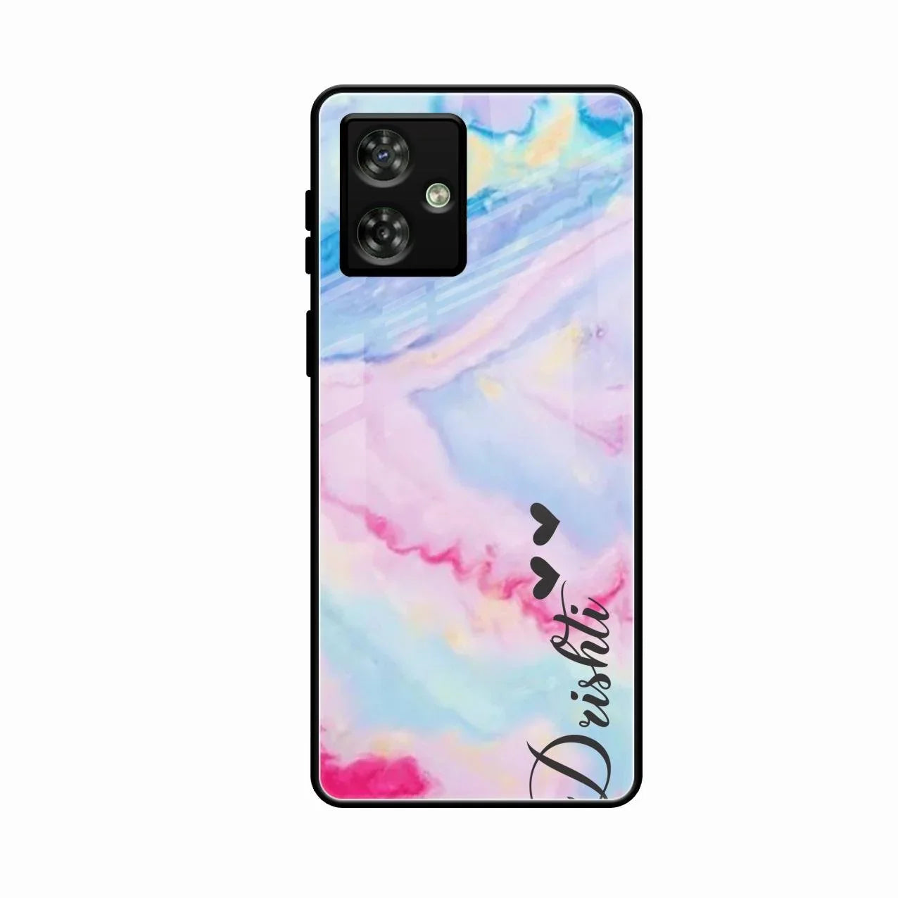 Customized Rainbow Glossy Metal Case Cover For Motorola G64 5G