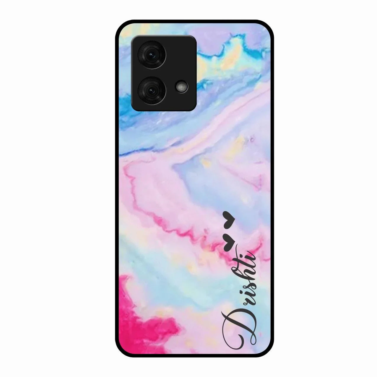 Customized Rainbow Glossy Metal Case Cover For Motorola g84 5G