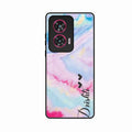 Customized Rainbow Glossy Metal Case Cover For Motorola G85 5G