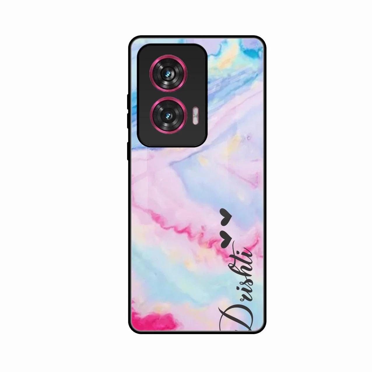 Customized Rainbow Glossy Metal Case Cover For Motorola G85 5G