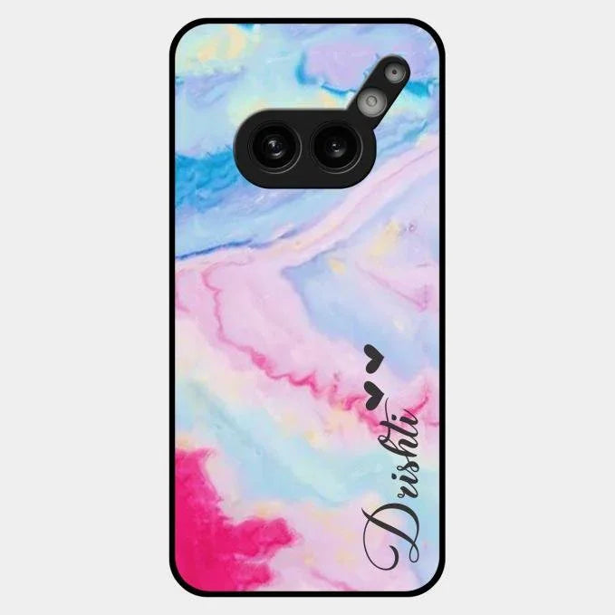 Customized Rainbow Glossy Metal Case Cover For Nothing Phone 2A Plus