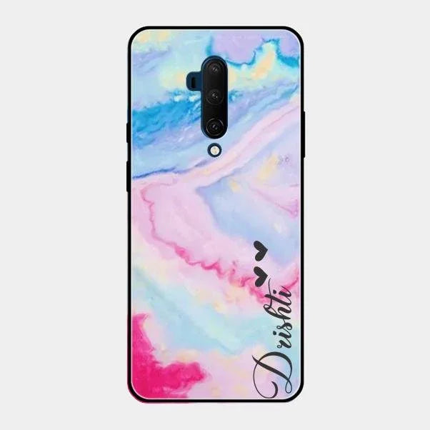 Customized Rainbow Glossy Metal Case Cover For Oneplus 7T Pro
