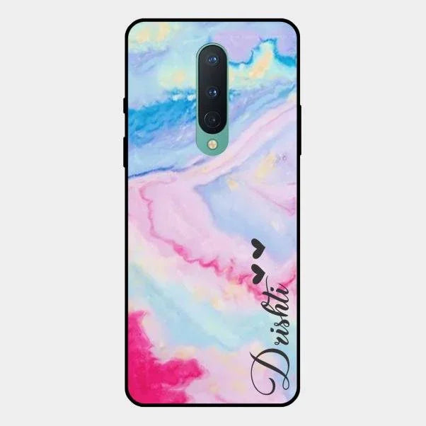 Customized Rainbow Glossy Metal Case Cover For Oneplus 8