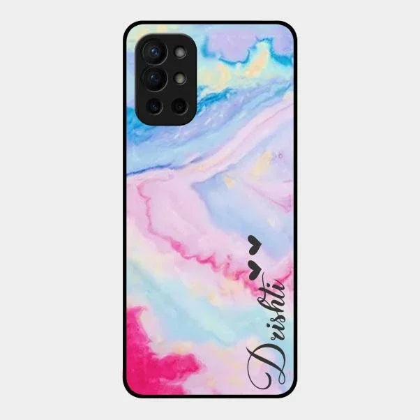 Customized Rainbow Glossy Metal Case Cover For Oneplus 9R 5G