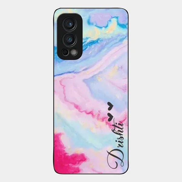 Customized Rainbow Glossy Metal Case Cover For Oneplus Nord 2 5G