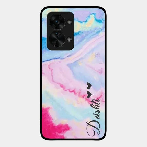 Customized Rainbow Glossy Metal Case Cover For Oneplus Nord 2T 5G