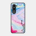 Customized Rainbow Glossy Metal Case Cover For Oppo A5 5G