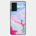 Customized Rainbow Glossy Metal Case Cover For Oppo A55