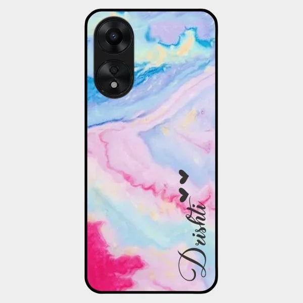 Customized Rainbow Glossy Metal Case Cover For Oppo A78 5G