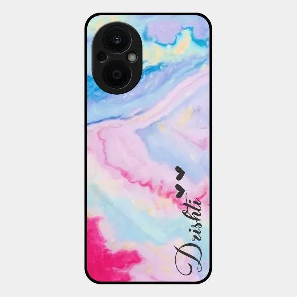 Customized Rainbow Glossy Metal Case Cover For Oppo F21 Pro 5G