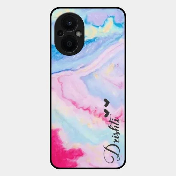 Customized Rainbow Glossy Metal Case Cover For Oppo F21S Pro 5G