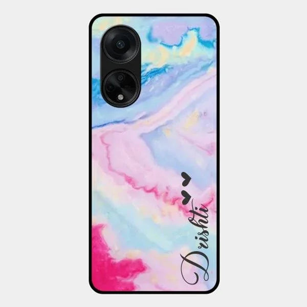 Customized Rainbow Glossy Metal Case Cover For Oppo F23 5G