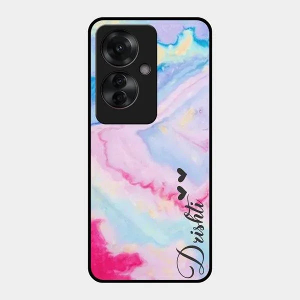 Customized Rainbow Glossy Metal Case Cover For Oppo F25 Pro 5G