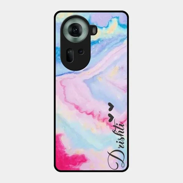 Customized Rainbow Glossy Metal Case Cover For Oppo Reno 11 5G