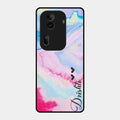 Customized Rainbow Glossy Metal Case Cover For Oppo Reno 11 Pro 5G
