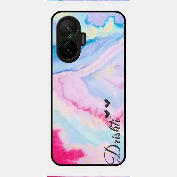 Customized Rainbow Glossy Metal Case Cover For Poco F7 5G
