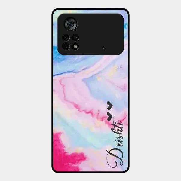Customized Rainbow Glossy Metal Case Cover For Poco X4 Pro 5G