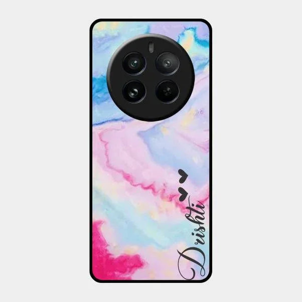 Customized Rainbow Glossy Metal Case Cover For Realme 12 Pro 5G
