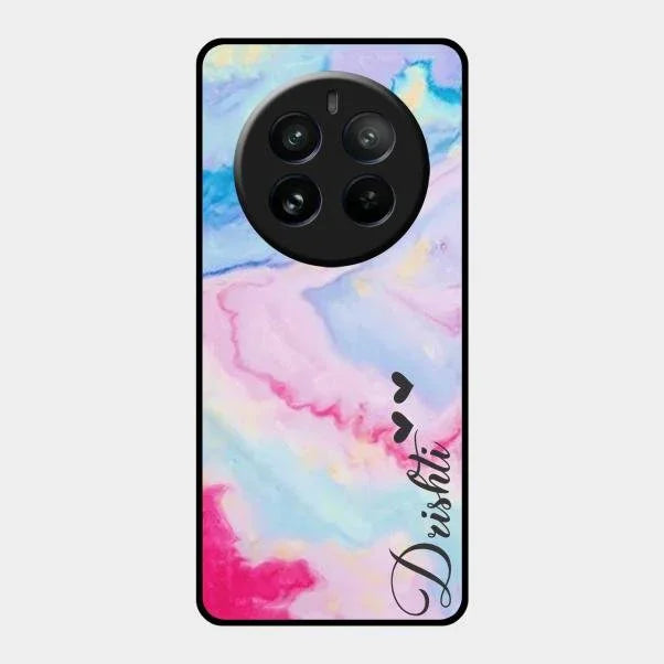 Customized Rainbow Glossy Metal Case Cover For Realme 12 Pro Plus 5G