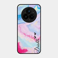 Customized Rainbow Glossy Metal Case Cover For Realme 14 Pro 5G