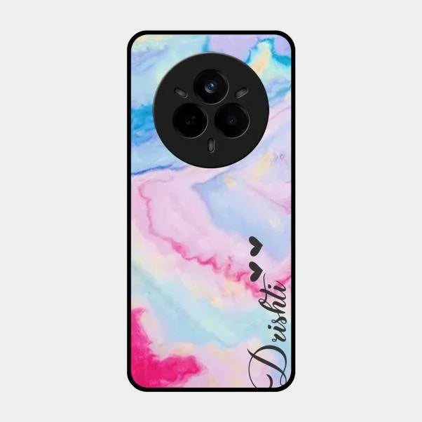 Customized Rainbow Glossy Metal Case Cover For Realme 14 Pro Plus 5G