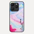 Customized Rainbow Glossy Metal Case Cover For Realme 15T 5G