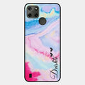 Customized Rainbow Glossy Metal Case Cover For Realme C21Y