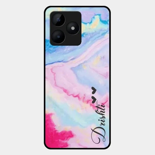 Customized Rainbow Glossy Metal Case Cover For Realme C53