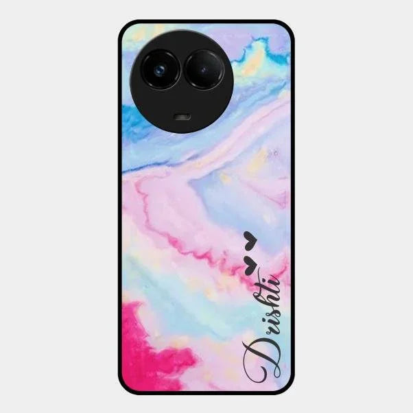 Customized Rainbow Glossy Metal Case Cover For Realme C67 5G