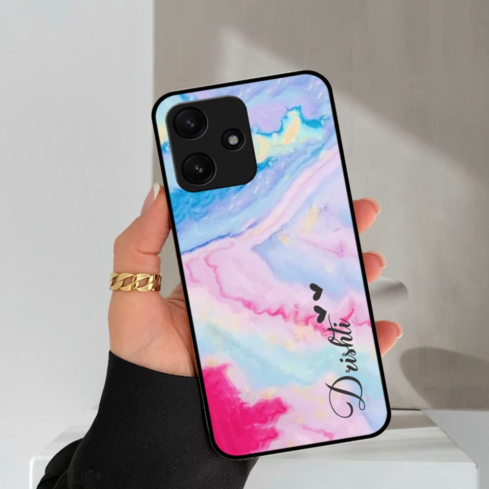 Customized Rainbow Glossy Metal Case Cover For Poco