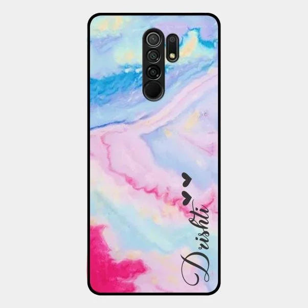Customized Rainbow Glossy Metal Case Cover For Redmi 9 Prime