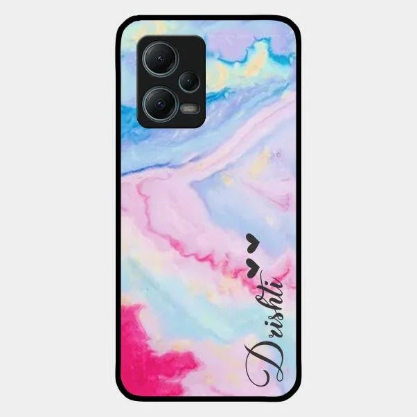 Customized Rainbow Glossy Metal Case Cover For Redmi Note 12 5G
