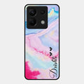 Customized Rainbow Glossy Metal Case Cover For Redmi Note 13 Pro 5G