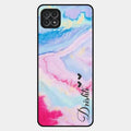 Customized Rainbow Glossy Metal Case Cover For Samsung Galaxy F42 5G