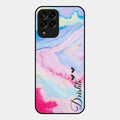 Customized Rainbow Glossy Metal Case Cover For Samsung Galaxy M33 5G