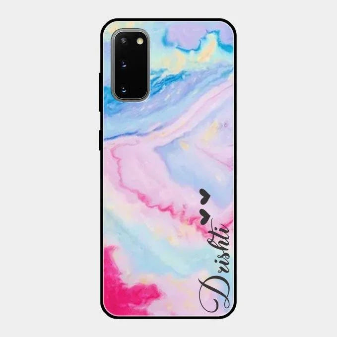 Customized Rainbow Glossy Metal Case Cover For Samsung Galaxy S20