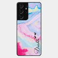 Customized Rainbow Glossy Metal Case Cover For Samsung Galaxy S21 Ultra