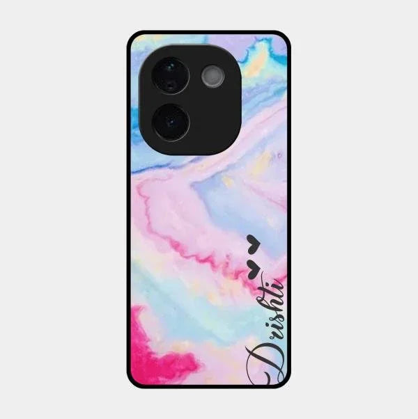 Customized Rainbow Glossy Metal Case Cover For Vivo T3 Pro 5G