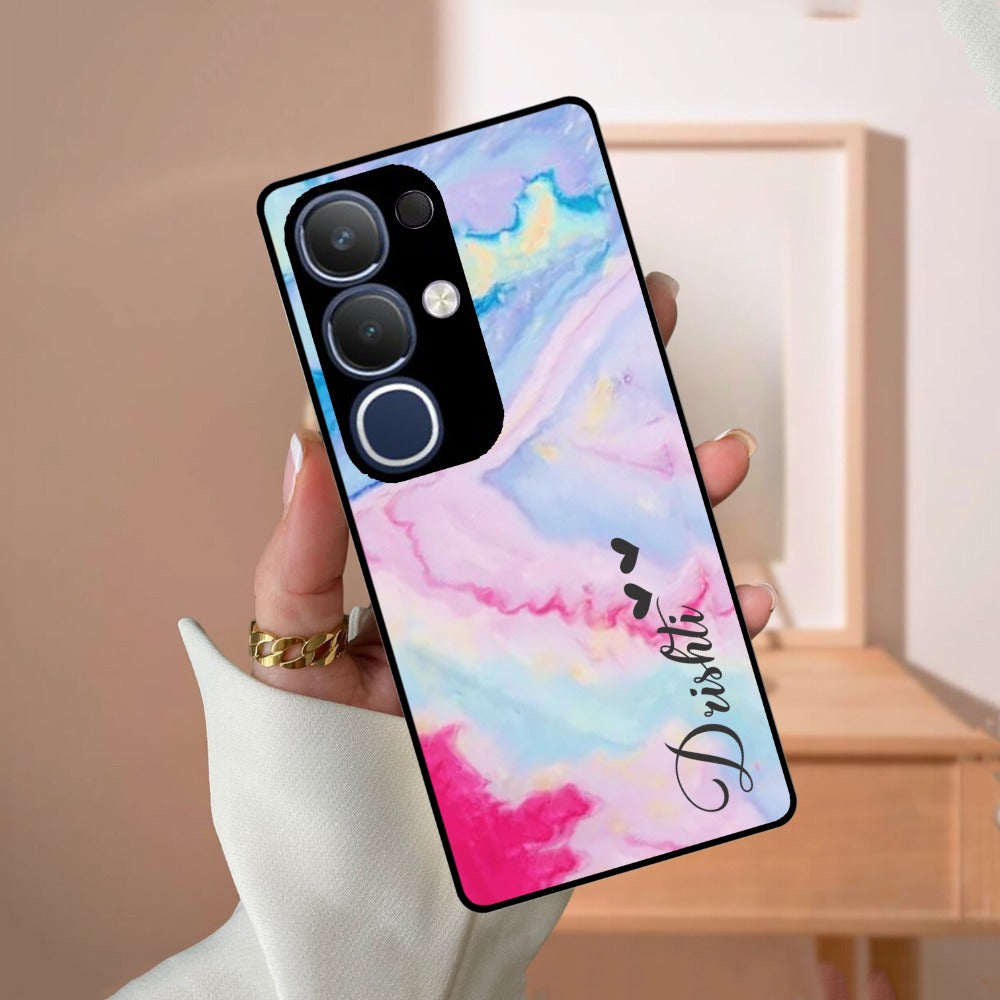 Customized Rainbow Glossy Metal Case Cover For Vivo