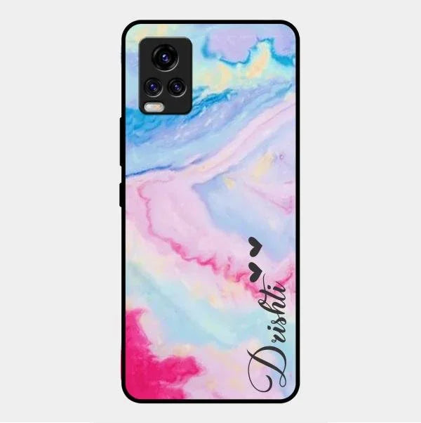 Customized Rainbow Glossy Metal Case Cover For Vivo V20 2021