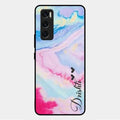 Customized Rainbow Glossy Metal Case Cover For Vivo V20 Se