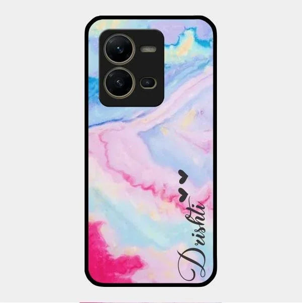 Customized Rainbow Glossy Metal Case Cover For Vivo V25 5G