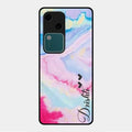Customized Rainbow Glossy Metal Case Cover For Vivo V30 5G