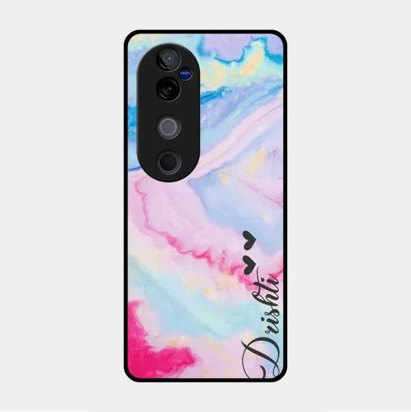 Customized Rainbow Glossy Metal Case Cover For Vivo V40 Pro 5G