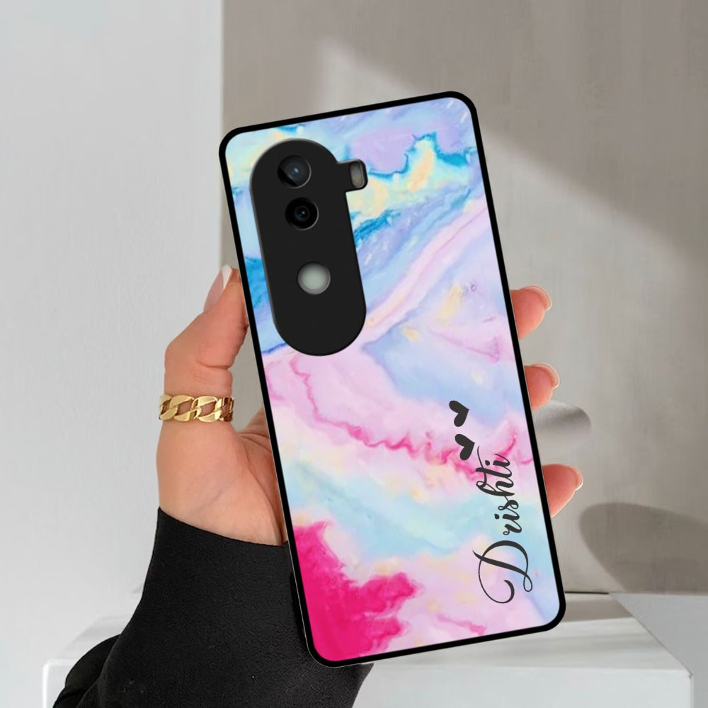 Customized Rainbow Glossy Metal Case Cover For Vivo