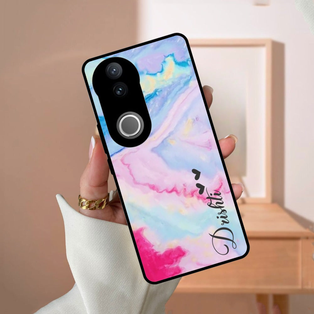 Customized Rainbow Glossy Metal Case Cover For Vivo